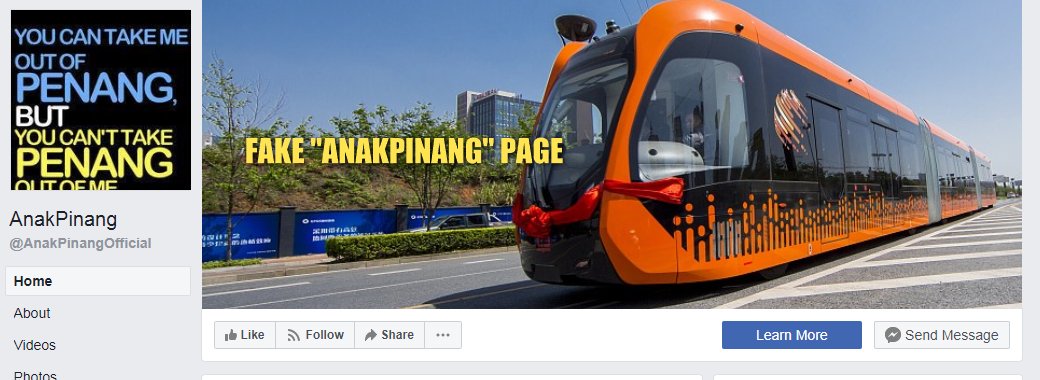Fake AnakPinang page