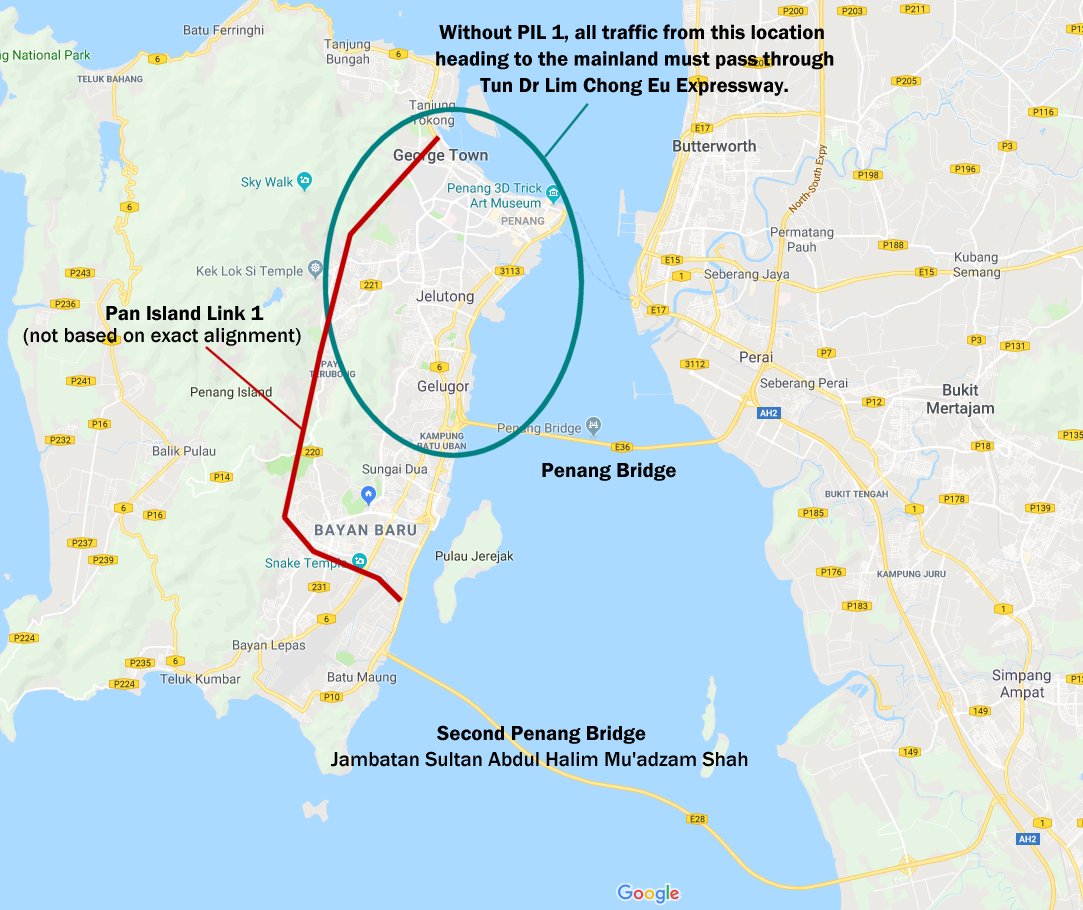 How the PIL 1 relieves congestion on the Penang Bridge