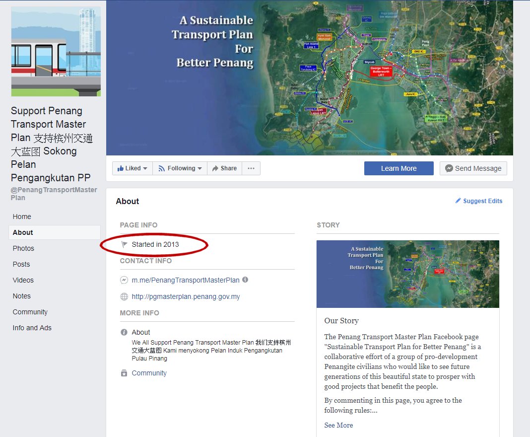 The Real Support Penang Transport Master Plan page
